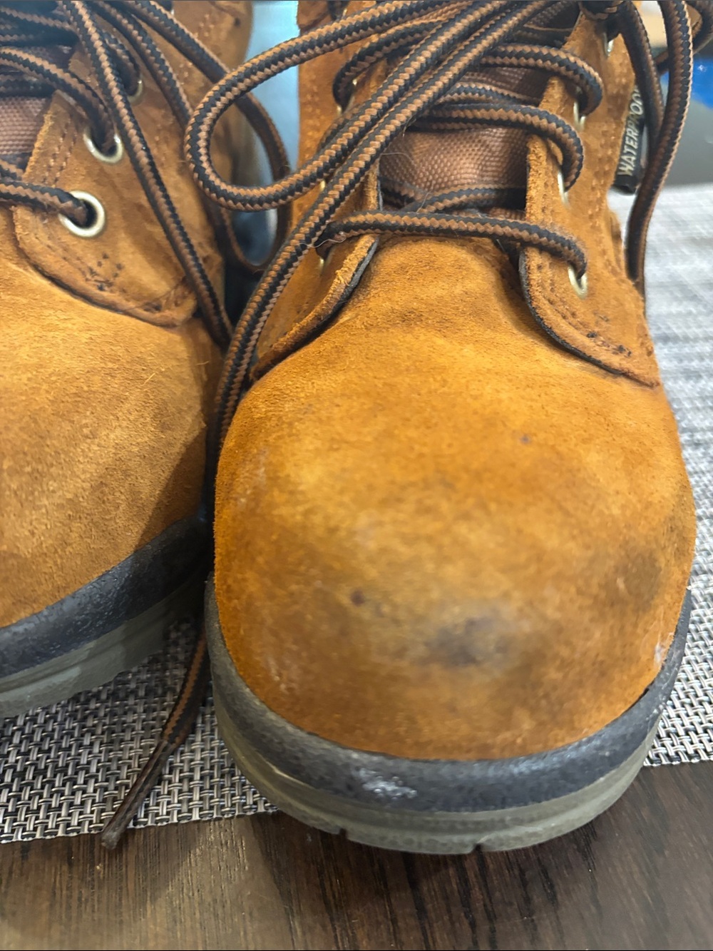 Brahma Tan Suede Work Boots 7.5 womens Black & safety toe oil resist waterproof - Picture 4 of 15